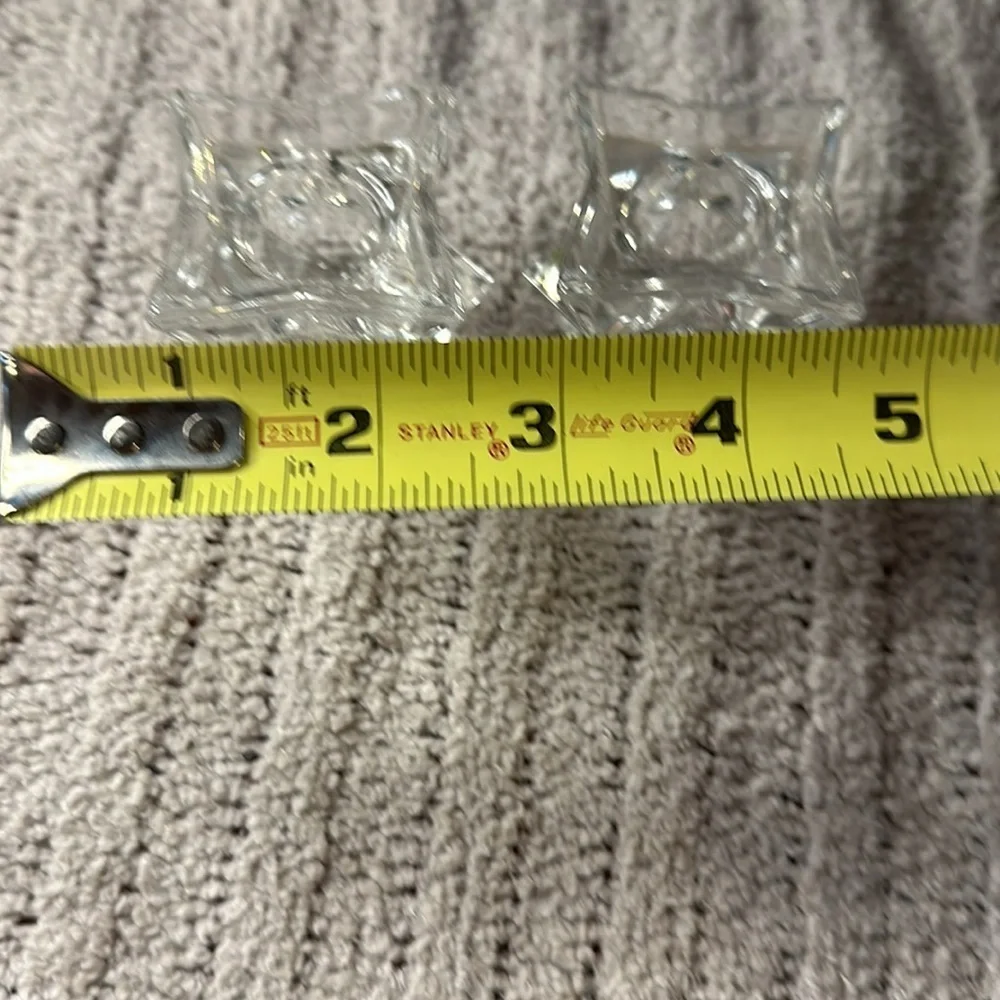 Set o/2 Over 24% Full Lead Crystal Candle holders -tapers. Star shaped.See pics